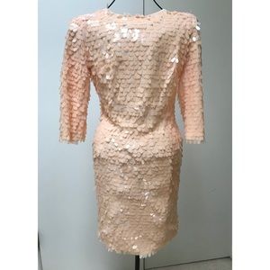 Small, BLUSH sequin backless cocktail dress